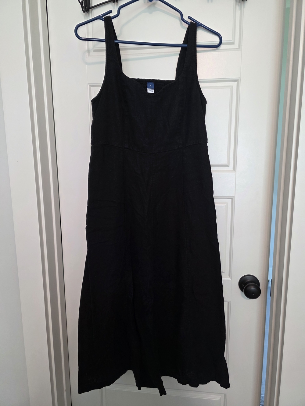 Old Navy Black Linen-Blend Tank Dress